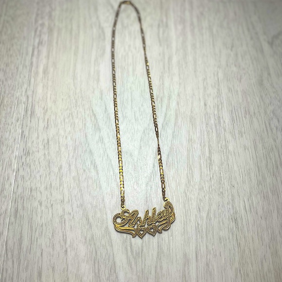 (Ashley) name necklace unworn FAKE GOLD** - Picture 1 of 2